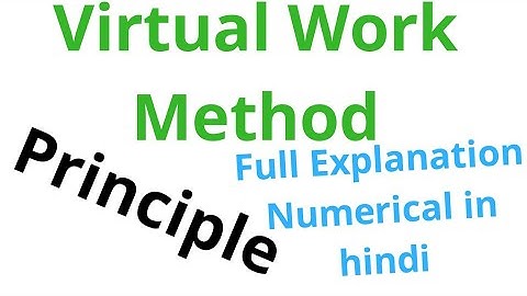Virtual Work Method || Principle || Numerical Full Explained in hindi