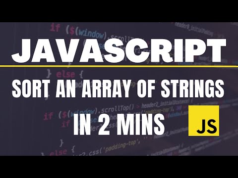 JavaScript Sort an Array of Strings in 2 mins