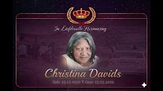 Grafdiens van wyle Christina Davids.
