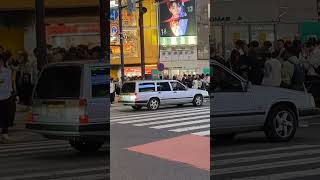 A big Size Car Seen from Shibuya. Tokyo, Japan.