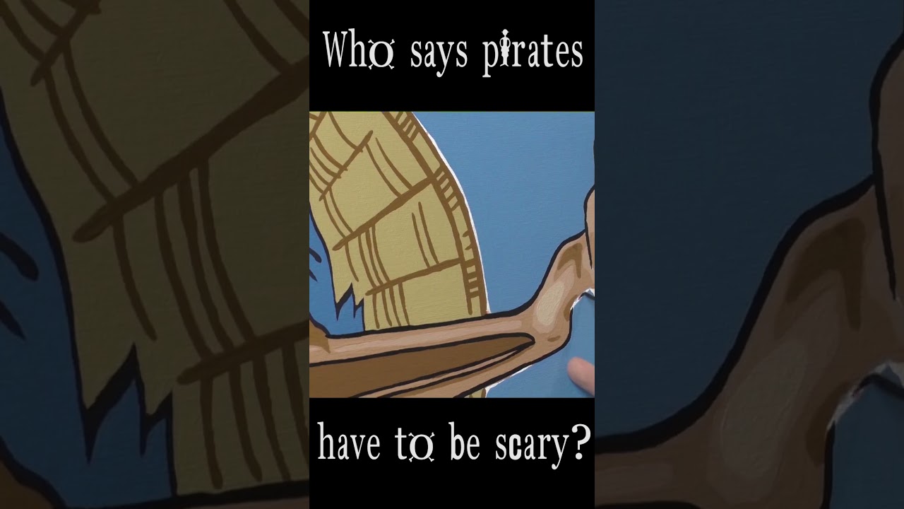 Who says pirates have to be scary? |  #onepiece #luffy #art #painting #popart #gouache