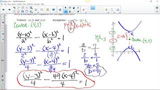 10 3 Writing the Equation of a Hyperbola