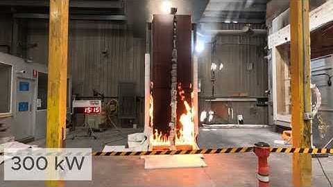 ACP-FR45 - Vertical fire spread testing (Test 4)