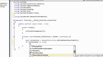 Visual C# - Checking Internet Connection