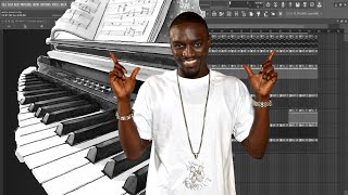 Akon Ghetto | piano cover on fl studio#akon
