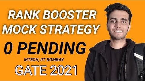 GATE 2021 MOCK test strategy | Rank boosting strategy before MOCK Test