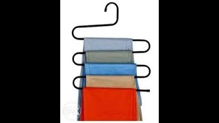 شماعة بناطيل  وايشاربات معدن لتنظيم وترتيب البناطيل داخل الدولاب وشماعة ستانلس(Metal pants hanger)