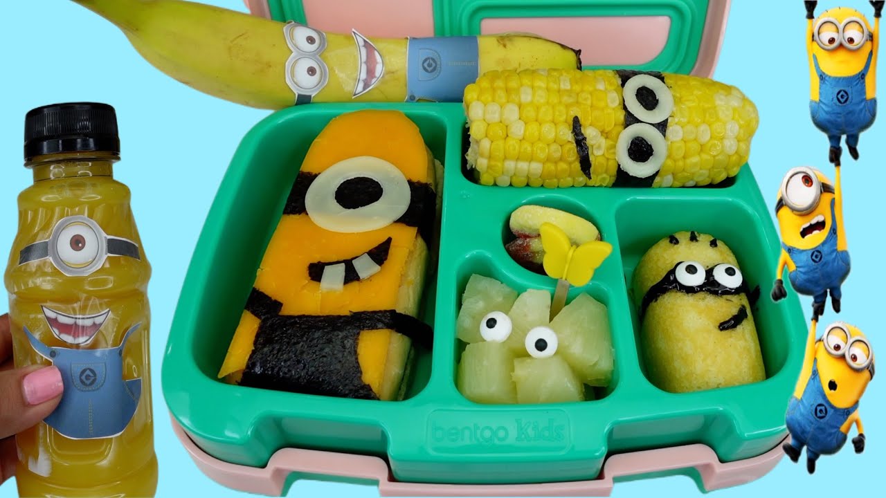 Bonus verzonden Versterken Packing a Minion Theme Lunchbox School Lunch Ideas - YouTube
