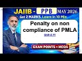 Penalty on non compliance PMLA JAIIB-PPB May 26Get 2 Marks in 10 Min Exam MCQs #S71
