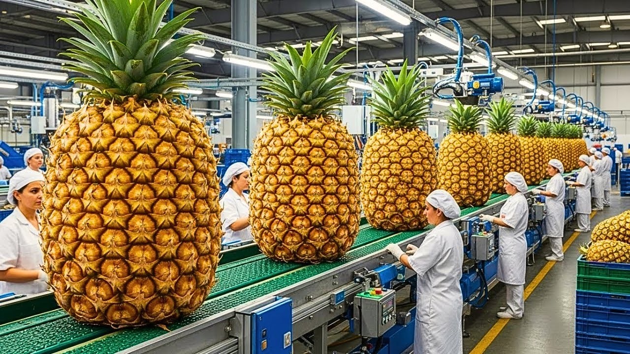 Dentro de una planta procesadora de piña MX Desde piña fresca hasta ...