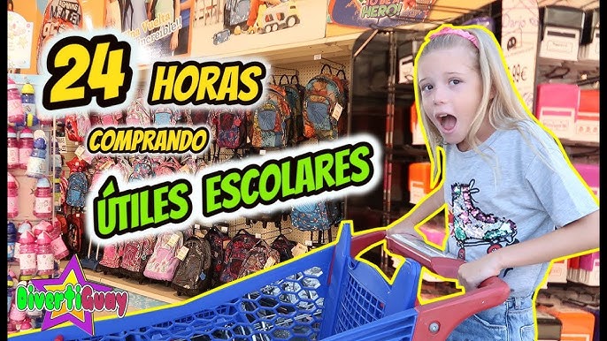 COMPRANDO MATERIAL ESCOLAR VUELTA AL COLE PARA MI NUEVO INSTITUTO 📚 ÚTILES  ESCOLARES DANIELA GO 