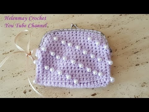 Crochet Quick and Easy Beautiful Pearl Coin Purse DIY Tutorial - YouTube