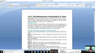 Date-7/5/2021. Class-6. Computer Studies. Ch-2, File Management: Organisation of Data. Part-3