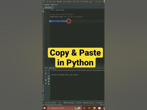 Copy & Paste in Python - YouTube