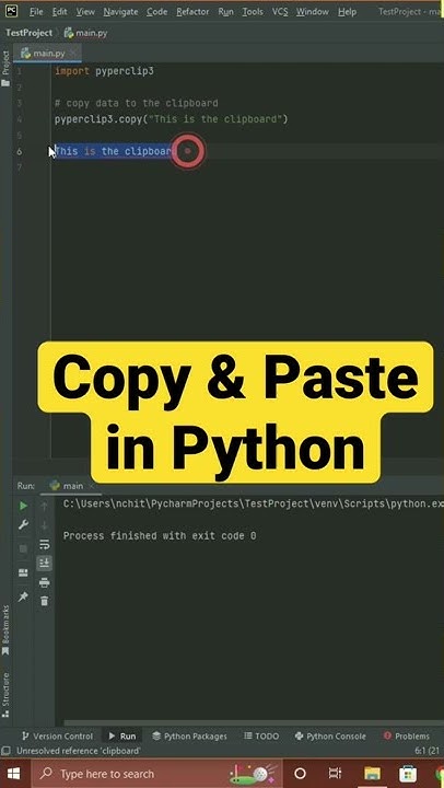 Copy & Paste in Python - YouTube
