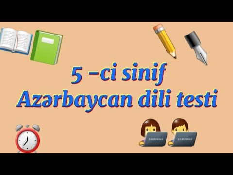 5-ci sinif Azərbaycan dili testi/Online test/Özünü yoxla