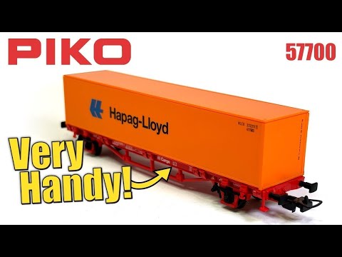 PIKO 5/6416-018, wagon plat chargé de 2 conteneurs DR neuf BO