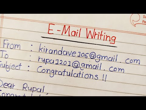 Email Writing in English | Congratulations email writing | aj education