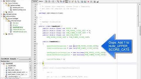 Java 2 - 08.0 Yahtzee - Game Model Creation (New)
