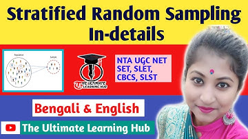 Part 3/ Paper-I/Stratified Random Sampling/Advantages & Disadvantages /UGC NTA NET/SET/SLST/Nabanita