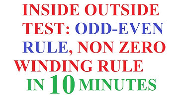 inside outside test in computer graphics | Area filling ODD-EVEN RULE, NON ZERO WINDING NUMBER RULE
