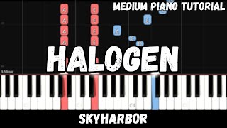 Skyharbor - Halogen (Medium Piano Tutorial)
