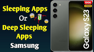 Only for Samsung Mobile | Sleeping apps or deep sleeping apps | Charging does not run out quickly |