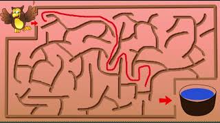 Help the Bird reach the water through the maze game screenshot 1