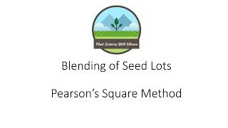 Pearson's Square Method for Seed Blending screenshot 1