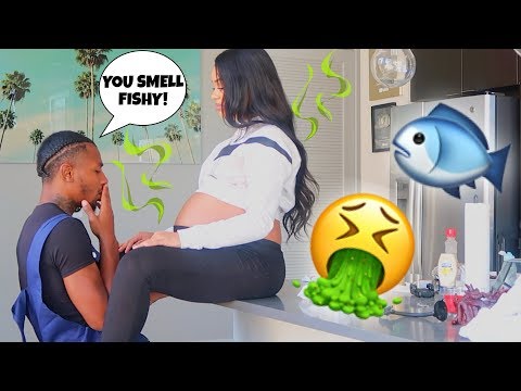 smelling-like-fish-to-see-my-boyfriend's-reaction!