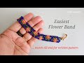 ⚜️Quick & Easy Flower band, Crystal Bracelet/Choker/Pulsera/Beaded Jewelry Tutorial diy
