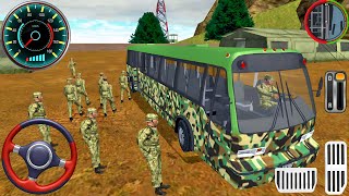 US Army Bus Driving Simulator Game - Army Transporting military squad Driving 3D - Andriod Gameplay screenshot 2