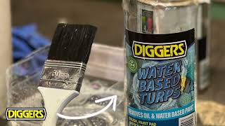 Diggers Water Based Turps To Clean Your Paint Brushes In Seconds