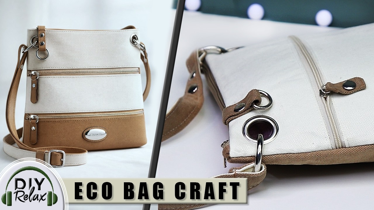 Don't Buy, SEW It! ✂️ Aesthetic Canvas Bag DIY 🎧🌝 🧵ASMR / No Talking