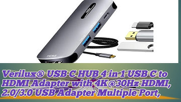Verilux® USB C HUB 4 in 1 USB C to HDMI Adapter