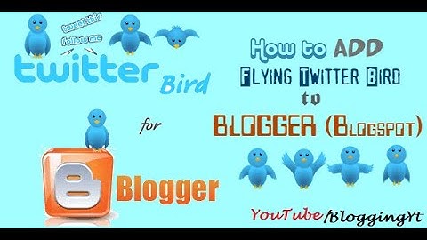 How to add a #Twitter Bird (🐦 flying) in your blog or website - Blogging