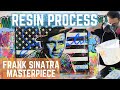 Resin Process on a Frank Sinatra Painting - Alec Monopoly