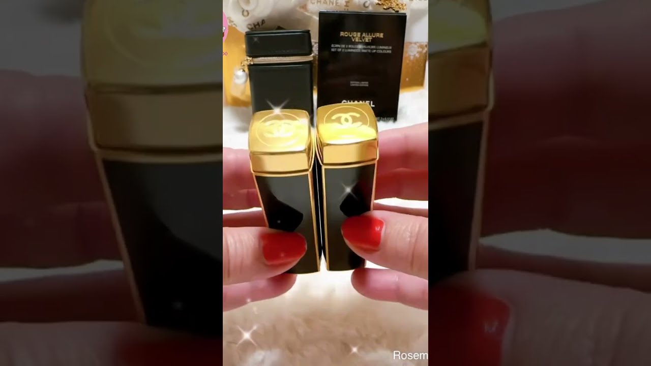 CHANEL ROUGE ALLURE VELVET 2個リップポーチセット CHANEL】 新品未使用非売品 CHANEL ROUGE ALLURE限定 リップ
