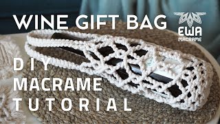 DIY Macrame WINE BAG TUTORIAL | How to Make Macramé Bag