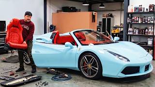 The Insane Skill of Korean Craftsman Repainting a $260,000 Ferrari Interior screenshot 2