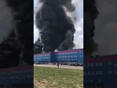 Пожар на складе Озон! Бедные сотрудники...