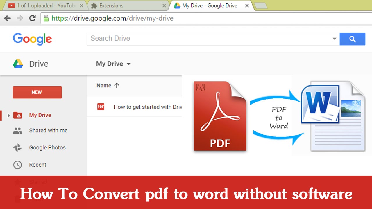 How To Convert Pdf To Word Without Software Youtube