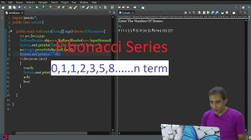 Fibonacci Series 0,1,1,2,3,5,8,13... in Java Programming Language. (Part-4)