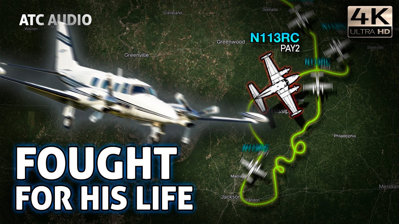 "-I'm Flying it with my knees, I've got NOTHING left in my arms". Real ATC Audio