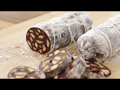 Video: Chocolate Sausage With Nuts