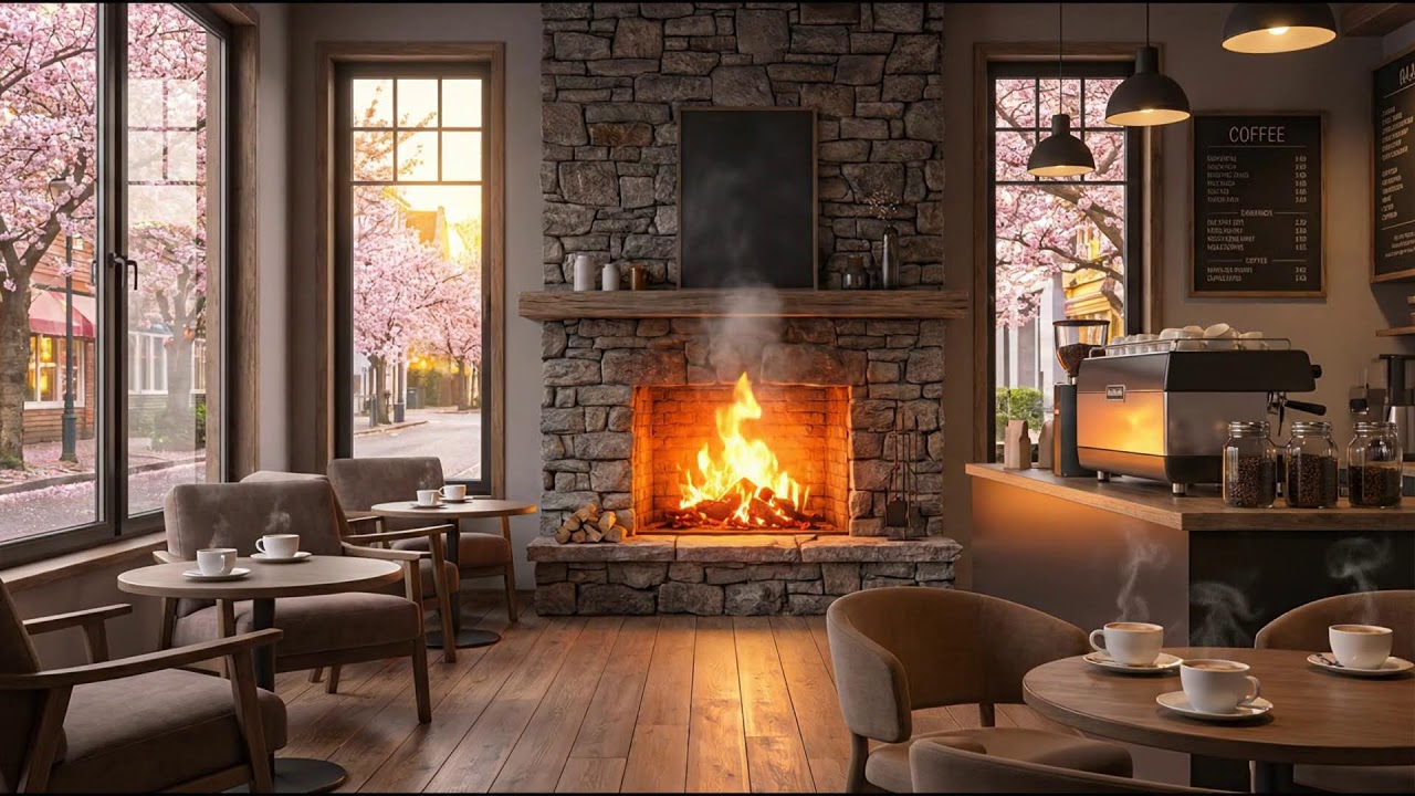 春のカフェの隠れ家 🌷☕ スムーズジャズのひととき