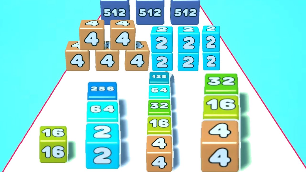 2048 Snake Run 2048 cubes run! Level Up NumberBlocks YouTube