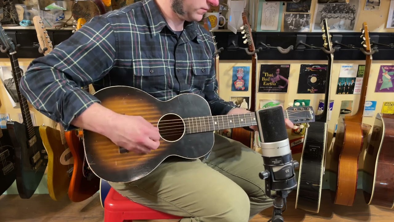 1957 Harmony Stella H929-3/4 terz/size 5 guitar - YouTube