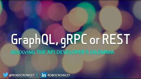 GraphQL, gRPC or REST? Resolving the API Developer