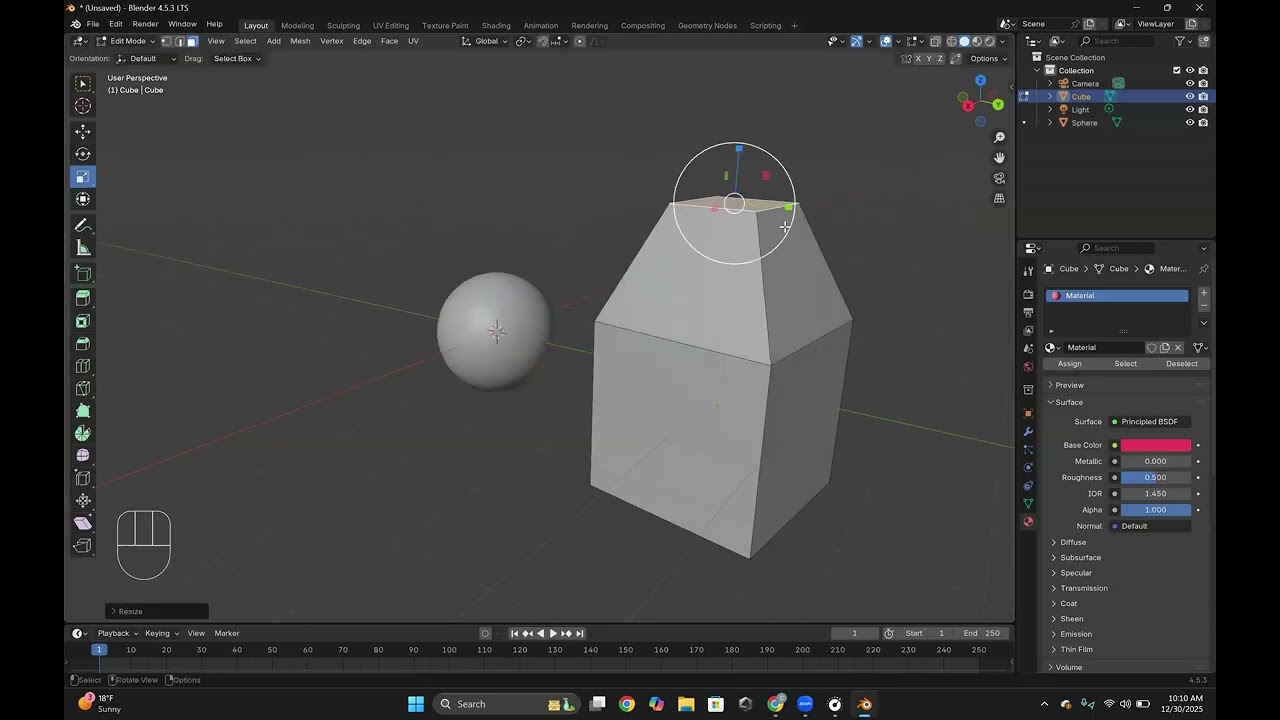Введение в Blender 4.5